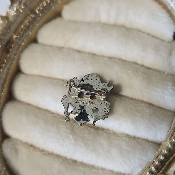 Sterling Silver Military Pin Brooch - Picture 3 of 4